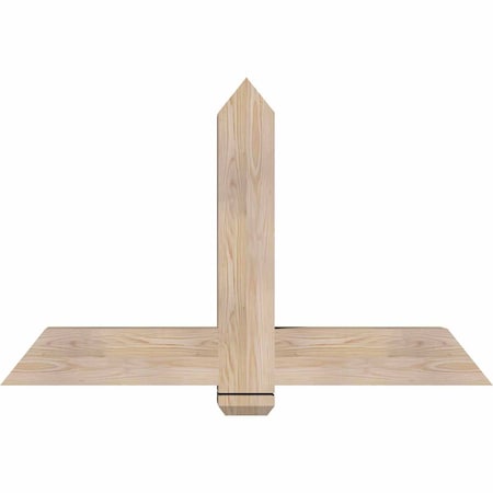 Ekena Millwork Eugene Smooth Timber Gable Bracket, Douglas Fir, 48"W x 30"H x 5 1/2"D x 5 1/2"F, 15/12 Pitch GBW048X30X0606EUG00SDF